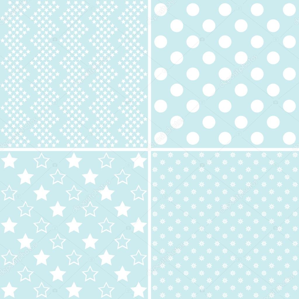 Vector set of 4 cute background patterns. 