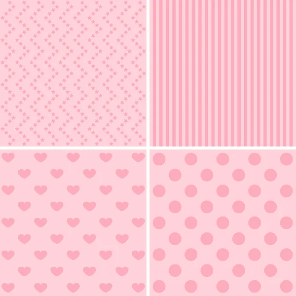 Vector set of 4 background patterns — Stock Vector