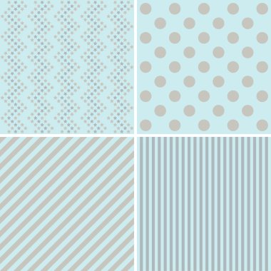 Mavi sevimli desenleri. 