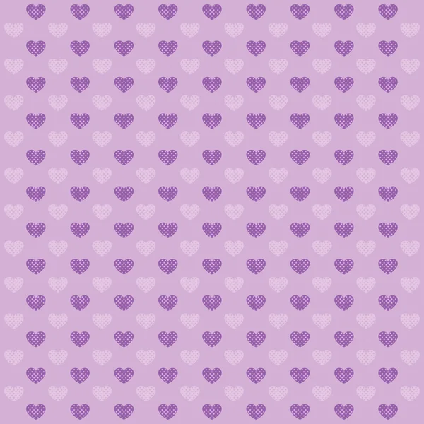Herzen lila Muster. — Stockfoto
