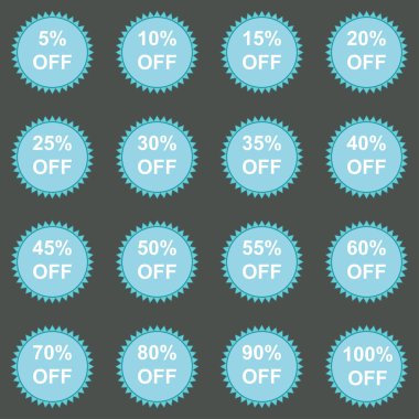 Satılık çıkartmaları kümesi. Vektör.