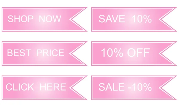 Etiquetas rosa, melhor preço , — Fotografia de Stock