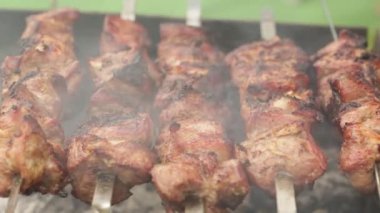 İştah açıcı sıcak şiş kebap