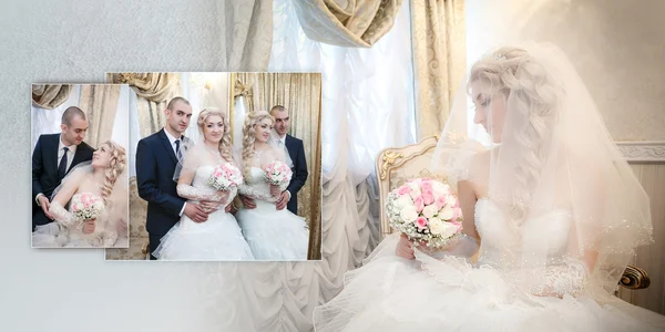 Groom and the bride in their wedding day — Stock Photo, Image