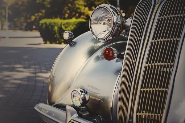 Retro postcard of the vintage car — Stock Photo, Image