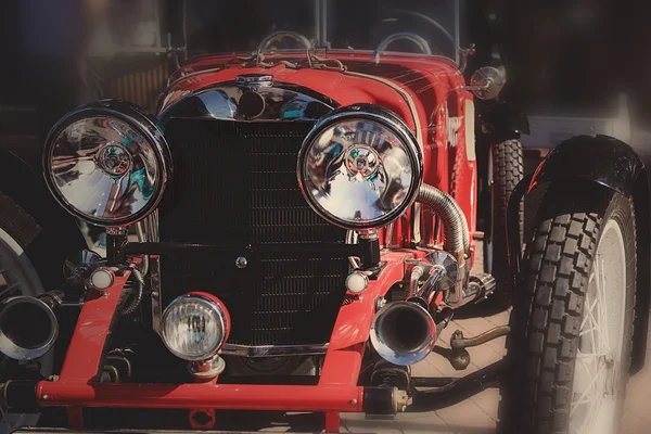 Retro postcard of the vintage car — Stock Photo, Image