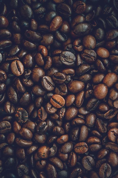 Närbild kaffebönor bakgrund — Stockfoto