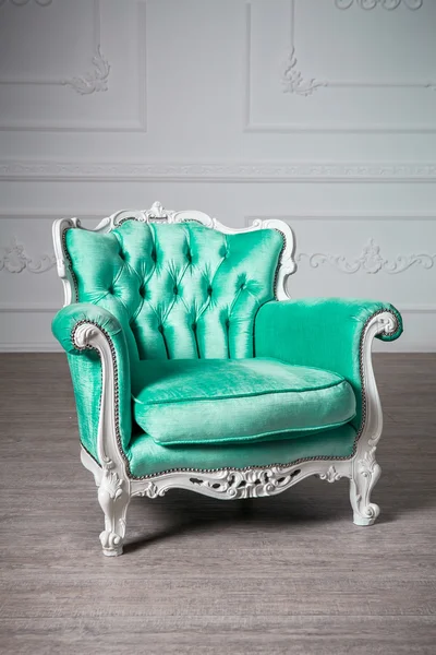 Green armchair in the room — Stock Photo, Image