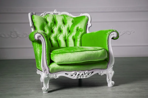 Green armchair in the room — Stock Photo, Image