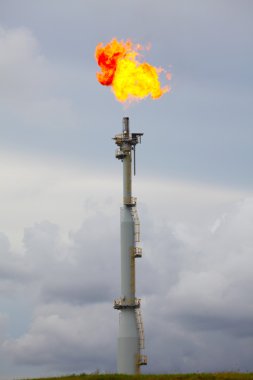İşaret fişeği yığın petrol ve gaz rafineri tesisi