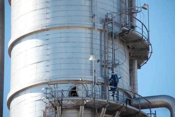 Petrochemische Plant tijdens het onderhoud afsluiten — Stockfoto