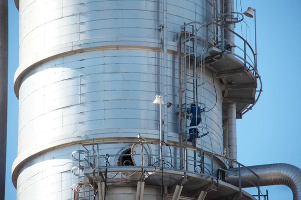 Impianto petrolchimico durante l'arresto della manutenzione — Foto Stock