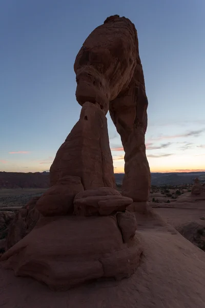 Delicate Arch's avonds — Stockfoto