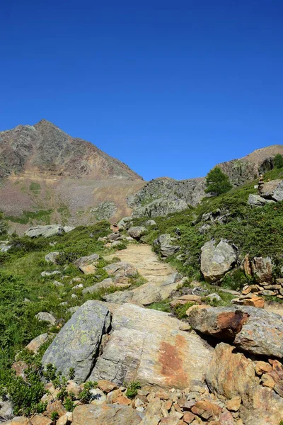 Nyári Hegyi Idill Emelkedés Hchsterhtte Ultental Weibrunn Dél Tirol Olaszország — Stock Fotó