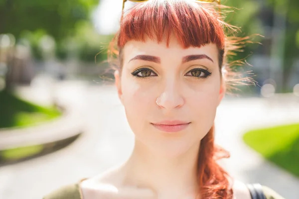 Handsome caucasian redhead woman — Stock Photo, Image