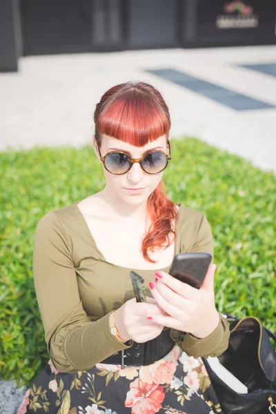 Young handsome redhead woman — Stock Photo, Image