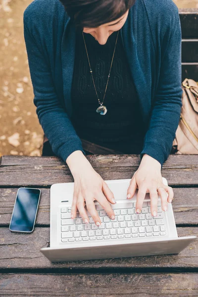 Top view of the hands of a woman — Stock Photo, Image