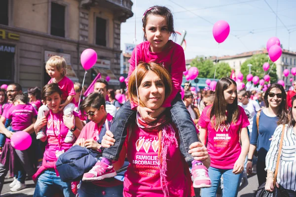 Manifestacja pozamałżeńskie w Mediolanie — Zdjęcie stockowe