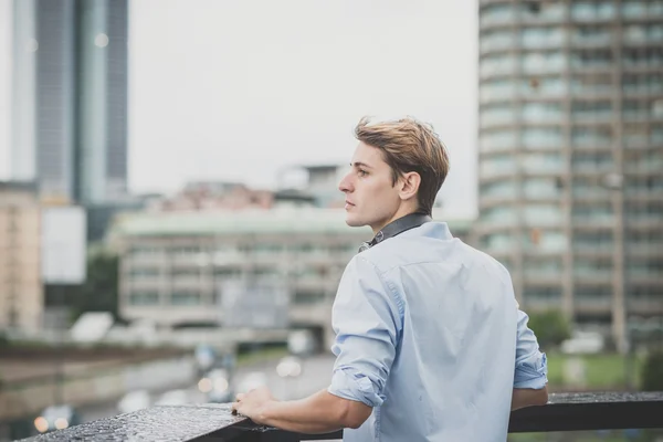 Young model hansome blonde man — Stock Photo, Image