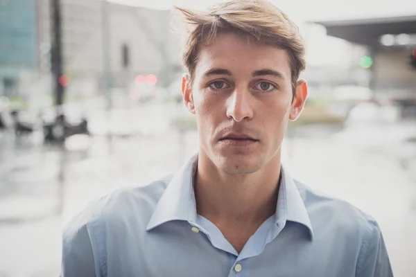 Young model hansome blonde man — Stock Photo, Image