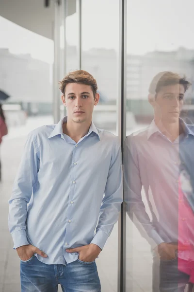 Young model hansome blonde man — Stock Photo, Image