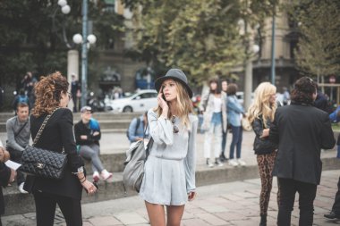 eksantrik ve şık insanlar Milano Moda haftasında 2014