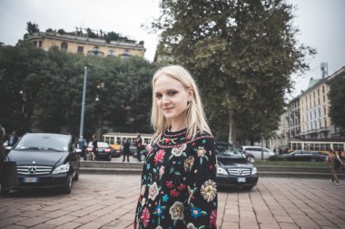 eksantrik ve şık insanlar Milano Moda haftasında 2014