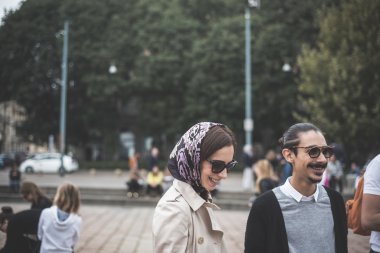 eksantrik ve şık insanlar Milano Moda haftasında 2014