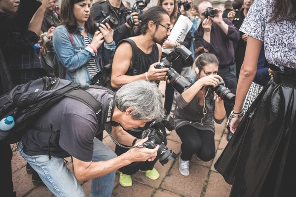 Professional photographers during Milan fashion week 2014 — Stock Photo, Image