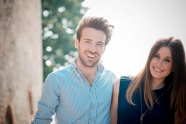 Young beautiful couple lovers — Stock Photo, Image