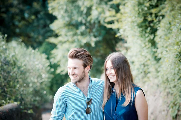 Young beautiful couple lovers — Stock Photo, Image