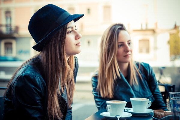 Two beautiful friends authentic