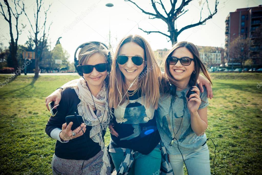 three beautiful friends authentic