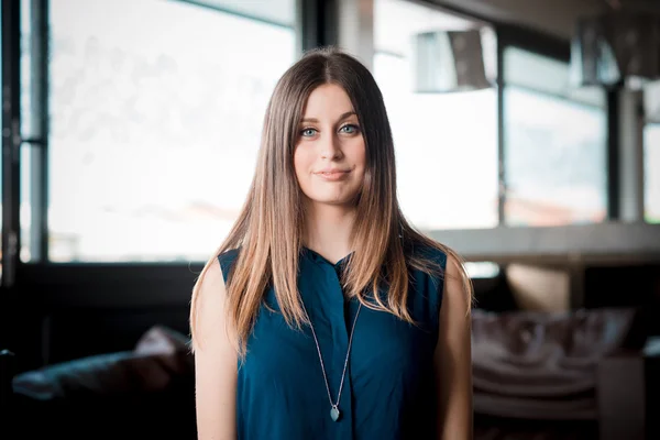 Young beautiful hipster woman — Stock Photo, Image