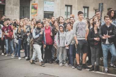 10 Ekim 2014 Milano'da düzenlenen öğrenciler tezahürü