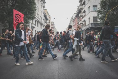 10 Ekim 2014 Milano'da düzenlenen öğrenciler tezahürü