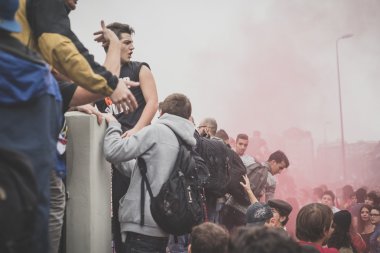 10 Ekim 2014 Milano'da düzenlenen öğrenciler tezahürü