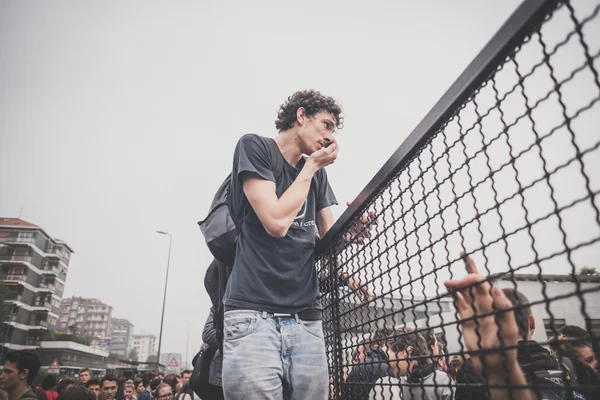 Students manifestation held in Milan on October, 10 2014 — Stock Photo, Image