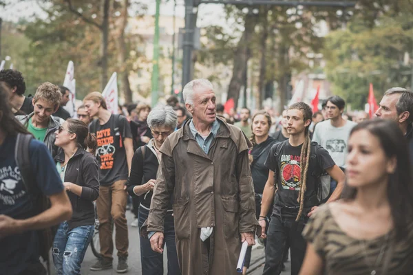 No expo demonstration held in Milan october 11, 2014 — Stock Photo, Image