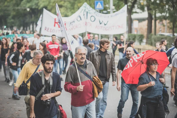 No expo demonstration held in Milan october 11, 2014 — Stock Photo, Image