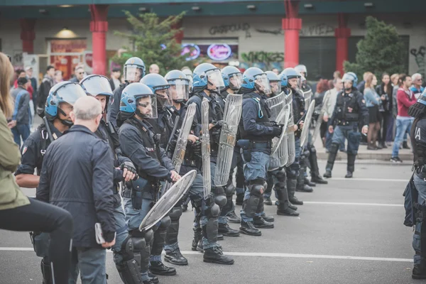 No hay demostración de la exposición celebrada en Milán 11 de octubre 2014 — Foto de Stock