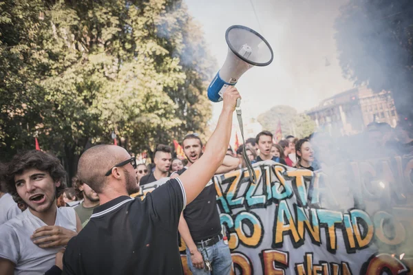 Manifestatie gehouden in Milaan, 18 oktober 2014 — Stockfoto