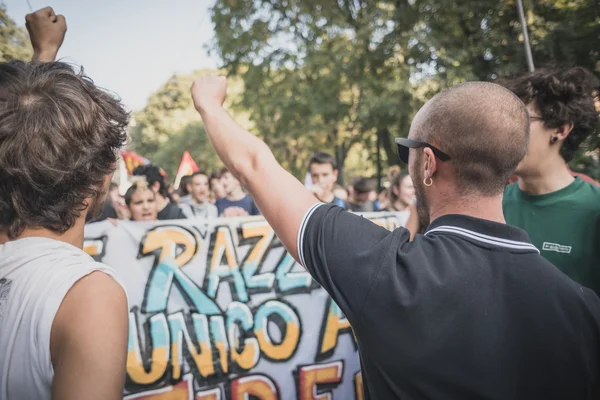 Manifestazione svoltasi a Milano il 18 ottobre 2014 — Foto Stock