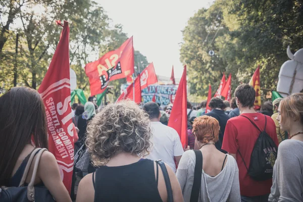 Manifestation held in Milan october 18, 2014 — Stock Photo, Image