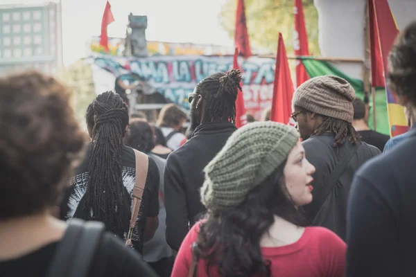 Manifestatie gehouden in Milaan, 18 oktober 2014 — Stockfoto