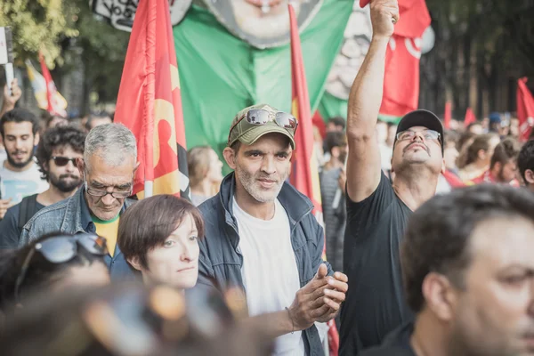 Manifestacja odbędzie się w Mediolanie 18 października 2014 — Zdjęcie stockowe