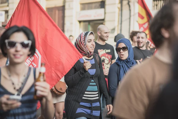 Manifestazione svoltasi a Milano il 18 ottobre 2014 — Foto Stock