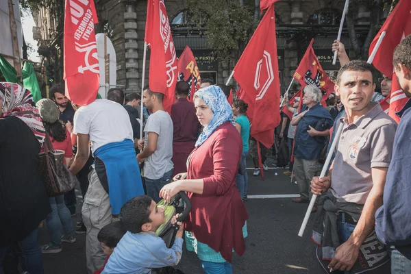 Manifestationen hålls i Milano 18 oktober 2014 — Stockfoto