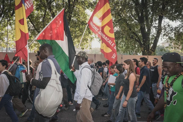 Demonstration in Mailand am 18. Oktober 2014 — Stockfoto