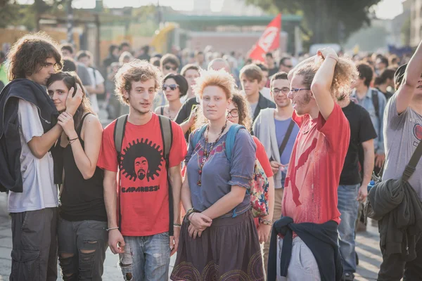 Demonstration in Mailand am 18. Oktober 2014 — Stockfoto